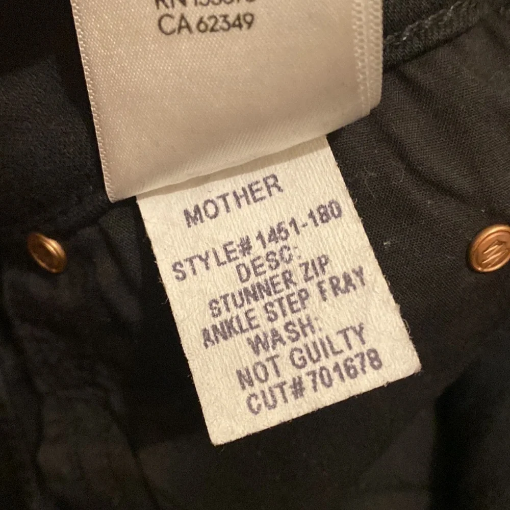 Mother stunner zip ankle step gray not guilty black jeans . Size 25. - Picture 12 of 15